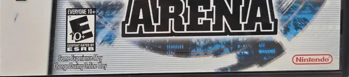 Custom Robo Arena, the ESRB box on its front