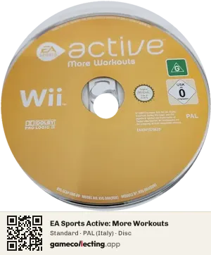 EA Sports Active: More Workouts Nintendo Wii, PAL disc