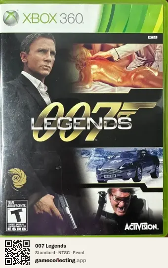 007 Legends Xbox 360, NTSC box front