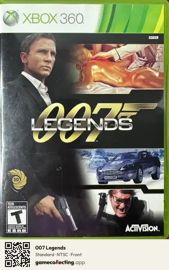 007 Legends Xbox 360, NTSC box front