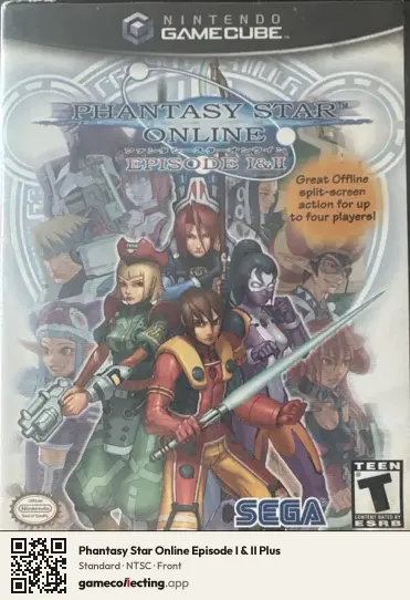 Phantasy Star Online Episode I & II Plus Nintendo GameCube, NTSC box front
