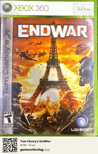 Tom Clancy's EndWar Xbox 360, NTSC box front