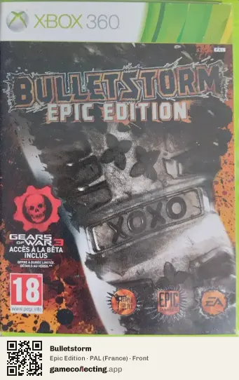 Bulletstorm Xbox 360, France box front