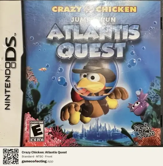 Crazy Chicken: Atlantis Quest Nintendo DS, NTSC box front