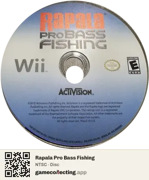 Rapala Pro Bass Fishing Nintendo Wii, NTSC disc