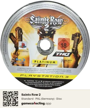 Saints Row 2 PlayStation 3, PAL disc