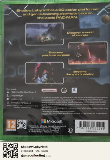 Shadow Labyrinth Xbox Series X, PAL box back