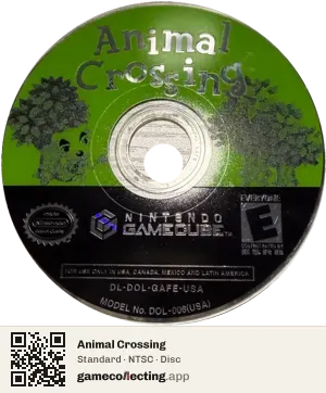 Animal Crossing Nintendo GameCube, NTSC disc