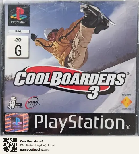 Cool Boarders 3 PlayStation, United Kingdom box front