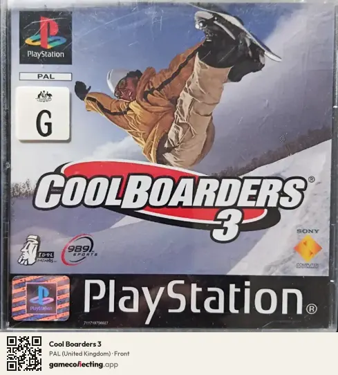Cool Boarders 3 PlayStation, United Kingdom box front