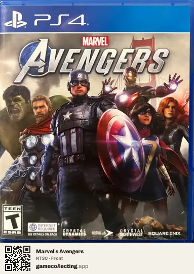 Marvel's Avengers PlayStation 4, NTSC box front