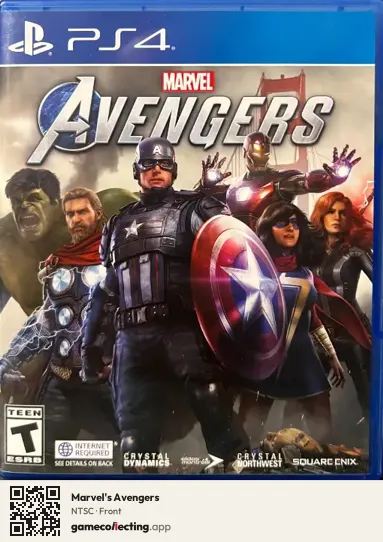 Marvel's Avengers PlayStation 4, NTSC box front