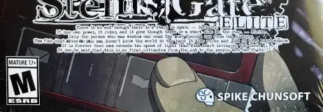 Steins;Gate Elite, the ESRB box on its front