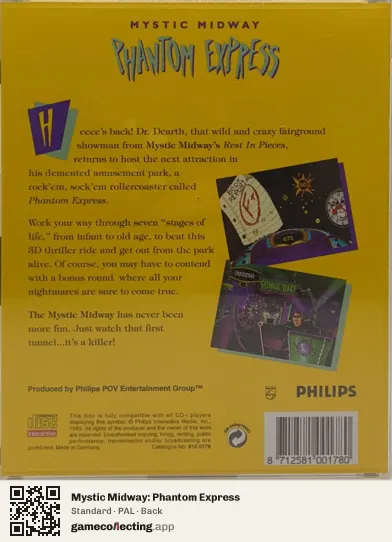 Mystic Midway: Phantom Express Philips CD-i, PAL box back