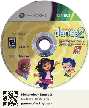 Nickelodeon Dance 2 Xbox 360, NTSC disc