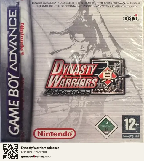 Dynasty Warriors Advance Game Boy Advance, PAL box front