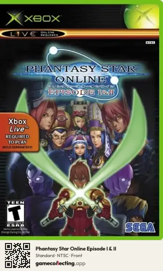 Phantasy Star Online Episode I & II Xbox, NTSC box front