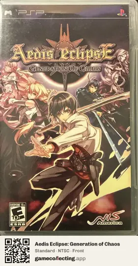 Aedis Eclipse: Generation of Chaos PlayStation Portable, NTSC box front