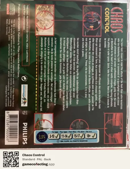 Chaos Control Philips CD-i, PAL box back
