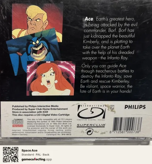 Space Ace Philips CD-i, PAL box back