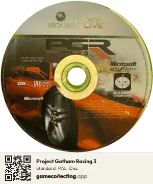 Project Gotham Racing 3 Xbox 360, PAL disc
