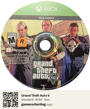 Grand Theft Auto V Xbox Series X, NTSC disc