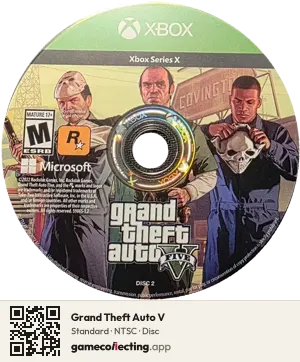 Grand Theft Auto V Xbox Series X, NTSC disc