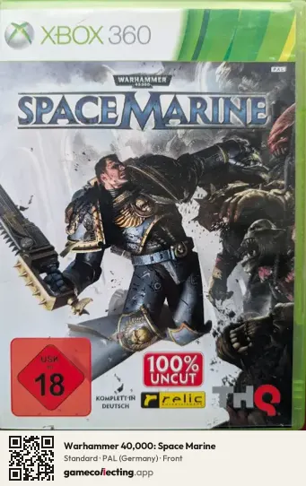 Warhammer 40,000: Space Marine Xbox 360, Germany box front