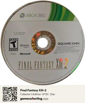 Final Fantasy XIII-2 Xbox 360, NTSC disc