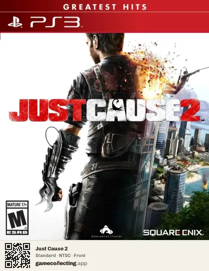 Just Cause 2 PlayStation 3, NTSC box front