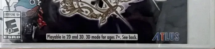 The Legend of Legacy, the ESRB box on its front
