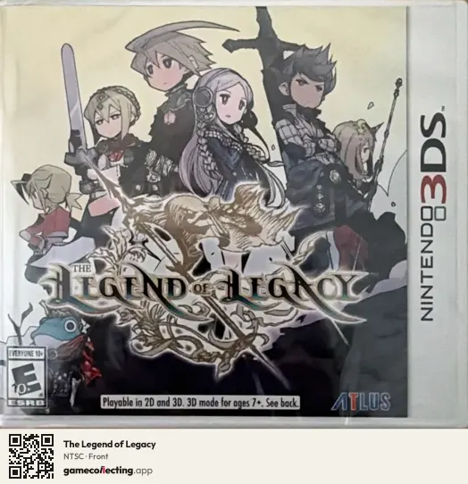 The Legend of Legacy Nintendo 3DS, NTSC box front