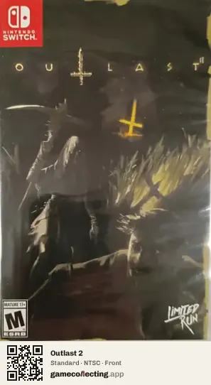 Outlast 2 Nintendo Switch, NTSC box front