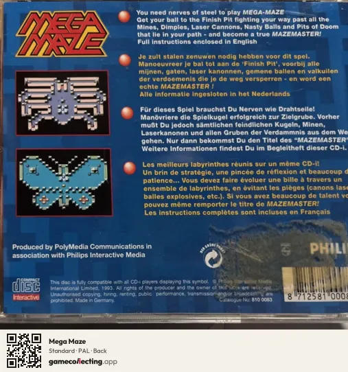 Mega Maze Philips CD-i, PAL box back