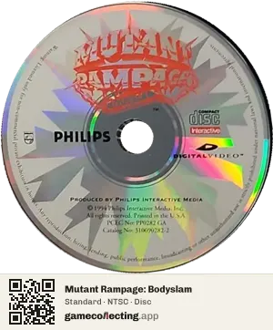 Mutant Rampage: Bodyslam Philips CD-i, NTSC disc