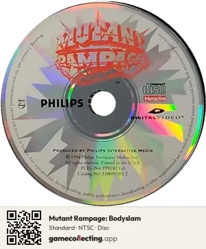 Mutant Rampage: Bodyslam Philips CD-i, NTSC disc