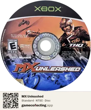 MX Unleashed Xbox, NTSC disc