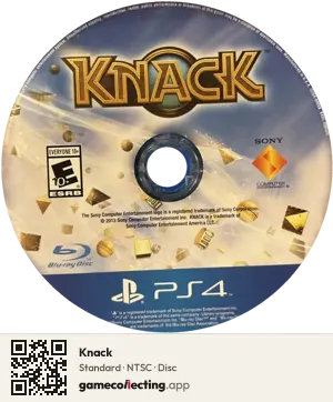 Knack PlayStation 4, NTSC disc