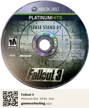 Fallout 3 Xbox 360, NTSC disc