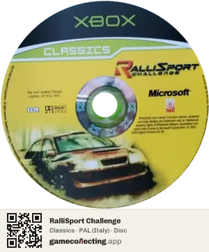 RalliSport Challenge Xbox, PAL disc