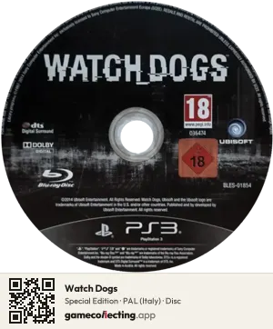 Watch Dogs PlayStation 3, PAL disc