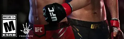 EA Sports UFC 5, the ESRB box on its front