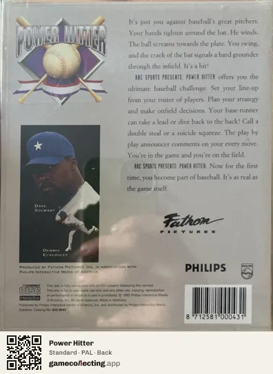 Power Hitter Philips CD-i, PAL box back