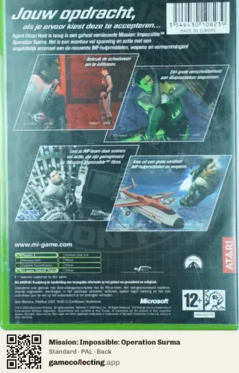 Mission: Impossible: Operation Surma Xbox, PAL box back