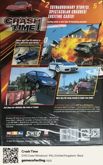 Crash Time Computer, United Kingdom box back