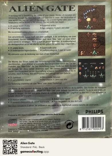 Alien Gate Philips CD-i, PAL box back