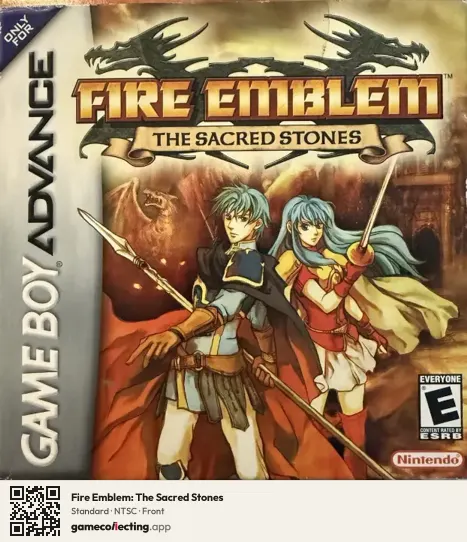 Fire Emblem: The Sacred Stones Game Boy Advance, NTSC box front