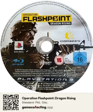 Operation Flashpoint: Dragon Rising PlayStation 3, PAL disc