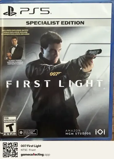 007 First Light PlayStation 5, NTSC box front