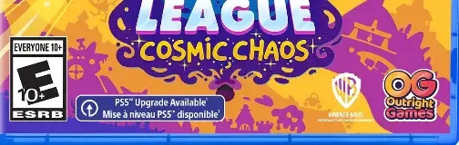 DC's Justice League: Cosmic Chaos, the ESRB box on its front